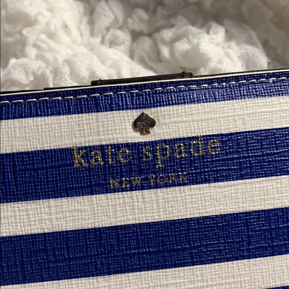 Kate Spade Blue Striped Wallet - Picture 3 of 7